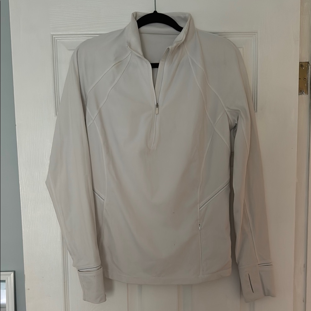 Lululemon White Quarter Zip Jacket